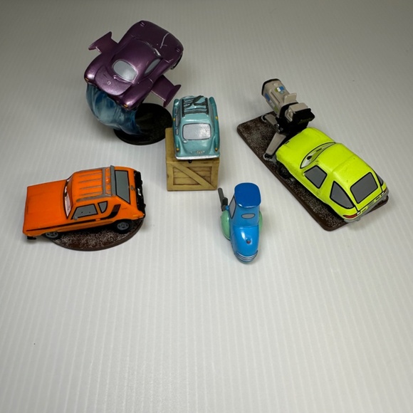 Disney Pixar Cars Lot of 5 PVC on Stand Base/Cake Topper Holley, Grem, Pacer,Pro - Picture 7 of 12